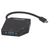 StarTech Intracom MANHATTAN 3-in-1 4K Mini DP Adapteris Mini DisplayPort Male to HDMI/DVI/VGA Female Passive Juodas