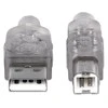 StarTech Manhattan 345408 USB kabelis 5 m 2.0 USB A USB B Sidabras