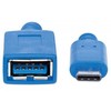 Manhattan 353540 USB kabelis 0,15 m 3.2 Gen 1 (3.1 Gen 1) USB C USB A Mėlyna