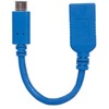 Manhattan 353540 USB kabelis 0,15 m 3.2 Gen 1 (3.1 Gen 1) USB C USB A Mėlyna