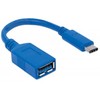 Manhattan 353540 USB kabelis 0,15 m 3.2 Gen 1 (3.1 Gen 1) USB C USB A Mėlyna