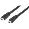 MANHATTAN CL3 didelės spartos HDMI kabelis 10m su eterneto vidinės sienelės vardiniu HDMI kištuku į kištuku ekranuotas Juodas