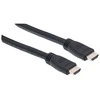 MANHATTAN CL3 didelės spartos HDMI kabelis 10m su eterneto vidinės sienelės vardiniu HDMI kištuku į kištuku ekranuotas Juodas