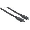 MANHATTAN  354905 SuperSpeed USB-C Device Cable USB 3.2 Gen 1, Type-C Male to Type-C Male, 5 Gbps, 2 m, Juodas