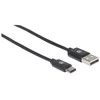 Manhattan 354936 USB kabelis 3 m 2.0 USB C USB A Juoda
