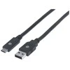 „Intracom MANHATTAN USB 3.1 Gen 1“ įrenginio kabelis 2 m A tipo kištukas iki C tipo kištukas 5 Gbps Juodas