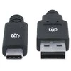 „Intracom MANHATTAN USB 3.1 Gen 1“ įrenginio kabelis 2 m A tipo kištukas iki C tipo kištukas 5 Gbps Juodas