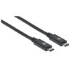 Intracom MANHATTAN SuperSpeed+ USB-C įrenginio kabelis USB 1m 3.1 Gen 2 Type-C vyriškas iki C tipo vyriškas 10 Gbps 5 A 1 m 3 pėd. Juodas