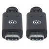 Intracom MANHATTAN SuperSpeed+ USB-C įrenginio kabelis USB 1m 3.1 Gen 2 Type-C vyriškas iki C tipo vyriškas 10 Gbps 5 A 1 m 3 pėd. Juodas