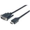 StarTech Manhattan 372510 vaizdo kabelio adapteris 3 m HDMI DVI-D Juoda
