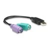 StarTech Manhattan 179027 kabelių sąsaja / invertavimo adapteris USB A 2x PS/2 Juoda