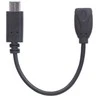 Intracom MANHATTAN didelės spartos USB-C kabelis 0,15 m C vyriškas / Micro-B moteriškas 6 colių. juodas