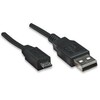 StarTech Manhattan didelės spartos USB įrenginio laidas USB kabelis 0,5 m USB A Micro-USB B Juoda