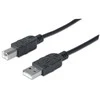 StarTech Manhattan USB 2.0 A/B USB kabelis 3 m USB A USB B Juoda