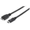 Manhattan USB 3.1 C/Micro-B, 1 m USB laidas 3.2 Gen 1 (3.1 Gen 1) USB C Micro-USB B Juoda