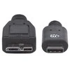 Manhattan USB 3.1 C/Micro-B, 1 m USB laidas 3.2 Gen 1 (3.1 Gen 1) USB C Micro-USB B Juoda