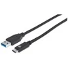 Manhattan USB 3.1 Gen2, 1 m USB kabelis 3.2 Gen 1 (3.1 Gen 1) USB C USB A Juoda