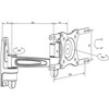 Laikiklis Multibrackets MB FLEXARM 360 II 25KG VESA 75-200 BL
