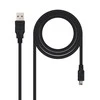 Trade Invaders Nanocable 10.01.0403 USB kabelis 3 m 2.0 USB A Mini-USB B Juoda