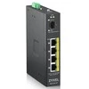 Šakotuvas ZYXEL RGS100-12P, 5 PORT UNMANAGED POE SWITCH, 120 WATT POE, DIN RAIL, IP30, 12-58V DC (5Y WARRANTY)