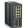 Šakotuvas ZYXEL RGS200-12P, 12 PORT MANAGED POE SWITCH, 240 WATT POE, DIN RAIL, IP30, 12-58V DC