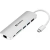 Sandberg USB-C dokas HDMI+LAN+SD+USB100W
