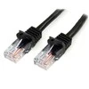 StarTech.com 45PAT2MBK tinklo kabelis 2 m Cat5e U/UTP (UTP) Juoda
