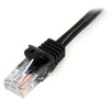StarTech.com 45PAT2MBK tinklo kabelis 2 m Cat5e U/UTP (UTP) Juoda