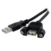 StarTech.com USBPNLAFAM1 USB kabelis 0,3 m 2,0 USB A lydmetalis