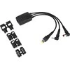 TARGUS 3-WAY DC CHARGING HYDRA CABLE 3 PIN Juodas