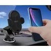 TECHLY 108781 Techly Automatinis automobilinis išmaniojo telefono laikiklis su belaidžiu indukciniu Qi įkrovikliu 10W
