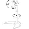 Laikiklis TECHLY 027538 Techly Laisvai pastatomas stalinis televizorius LED/LCD monitoriaus rankena 13-27 10kg VESA reguliuojama