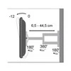 Techly ICA-LCD 2903WH plokščiųjų ekranų sieninis laikiklis 94 cm (37") Balta