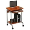 TECHLY 305694 Techly Compact kompiuterio stalas 600x450 su slankiojančiu klaviatūros dėklu bukas/sidabrinis