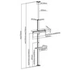 Laikiklis Techly ICA-TR32 grindų stovas plokštiesiems ekranams 177,8 cm (70") Grindų stovas su fiksuota plokštuma Juoda, Pilka