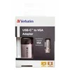 Verbatim 49145 vaizdo kabelio adapteris 0,01 m C tipo USB VGA (D-Sub) Juoda, Sidabras