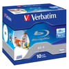 VERBATIM rašalinis spausdinimas BD-R 25GB 1-4x 10 pakelių papuošalų dėklas baltas paviršius