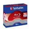 VERBATIM 5x BD-RE Dual Layer 50GB 2x Jewel Case baltas mėlynas paviršius