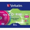 Verbatim CD-RW Color 12x 700 MB 5 vnt