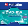 Verbatim DVD-RW 4.7GB 4X Matinis Sidabrinis jewel box - 43285