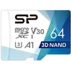 Silicon Power atminties kortelė Micro SDXC 64GB Superior Pro V30 + adapteris