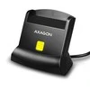 Axagon stalinio stovo skaitytuvas Išmanioji kortelė / ID kortelė AXAGON CRE-SM2 su USB 2.0 sąsaja turi SD, Micro SD ir SIM kortelių lizdus.