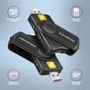 Axagon Compact Travel USB-A + USB-C kontaktas Smart / ID kortelė ir SD / Micro SD / SIM kortelių skaitytuvas.