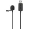 USB lavalier mikrofonas BOYA 4m kabelis, plug-and-play, juodas / BY-LM40 / BOYA10173