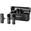BOYA belaidis mikrofonas BY-V4 2.4GHz su 4 siųstuvais ir 1 imtuvu (3.5mm jungtis) Juodas EU