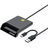 Išmaniųjų kortelių skaitytuvas - D-Fruit DF174 USB-A/USB-C Juodas