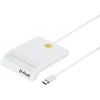Kilimėlis Išmaniųjų kortelių skaitytuvas - D-Fruit DF175 USB-C Asmens Tapatybės Kortelių Skaitytuvas, Baltas