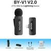 Mikrofonas BOYA BY-V1 V2.0 belaidis 2.4GHz - juoda