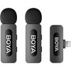 BOYA belaidis mikrofonas BY-V2 V2.0 2.4GHz su 2 siųstuvais ir 1 imtuvu (Lightning) Juodas EU
