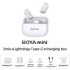Boya | Mini-13 Ultracompact 2.4GHz Belaidės Mikrofonas System with lightning+USB-C | Baltas